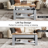 Lift top Coffee Table with Storage | Lift up Center Table 100cm Wide