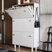 3 Door Narrow Shoe Cabinet | Tall Shoe Storage With Hooks