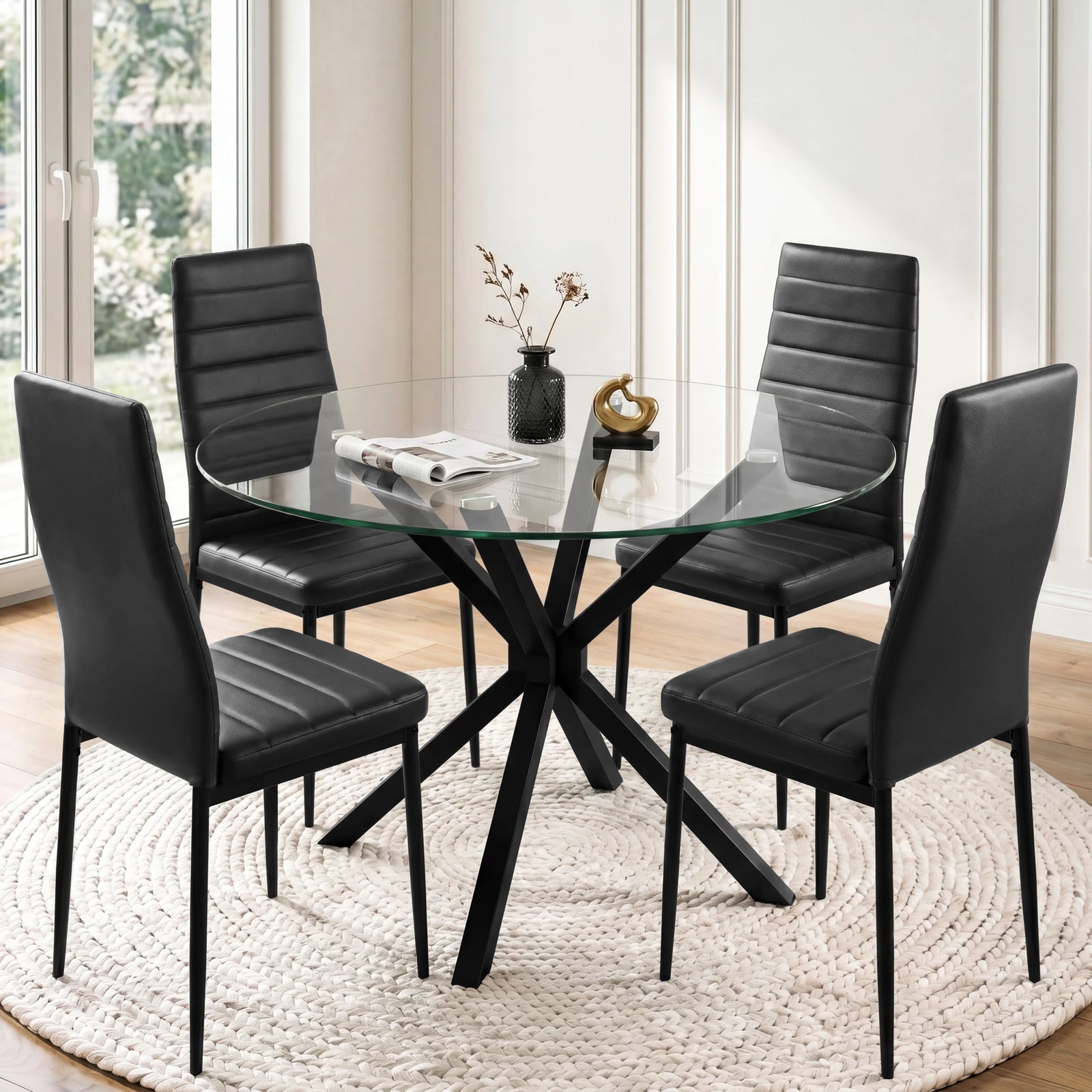 PU Leather Modern Dining Chairs Set of 4, 6 and 8