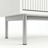 Flutrina Painted Tall Chest of 5 Drawers with Metal Handles