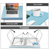 Portable Height Adjustable Laptop Table with Cup Holder