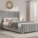 Winged Ottoman Bed Frame with Lines - Ottoman Storage Bed
