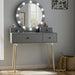 Dressing Table With Drawers and Hollywood Mirror Makeup Vanity Desk