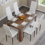 Rustic Finish 4-6 Seater Dining Table and Chairs Set