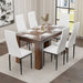 Rustic Finish 4-6 Seater Dining Table and Chairs Set