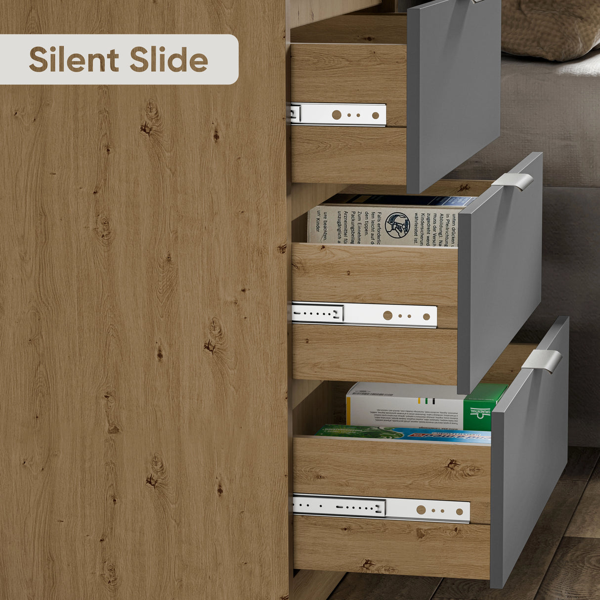 Skova 3 Drawer Chest of Drawers - Small Bedroom Drawers