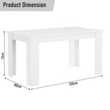 Minimalist Dining Set For 4 With Padded Chairs – Compact White Table
