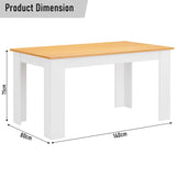 Pine Dining Table With Modern Dining Chairs – Set of 6