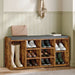 Shoe Storage Bench with Cushion - Shoe Rack Cabinet Hallway