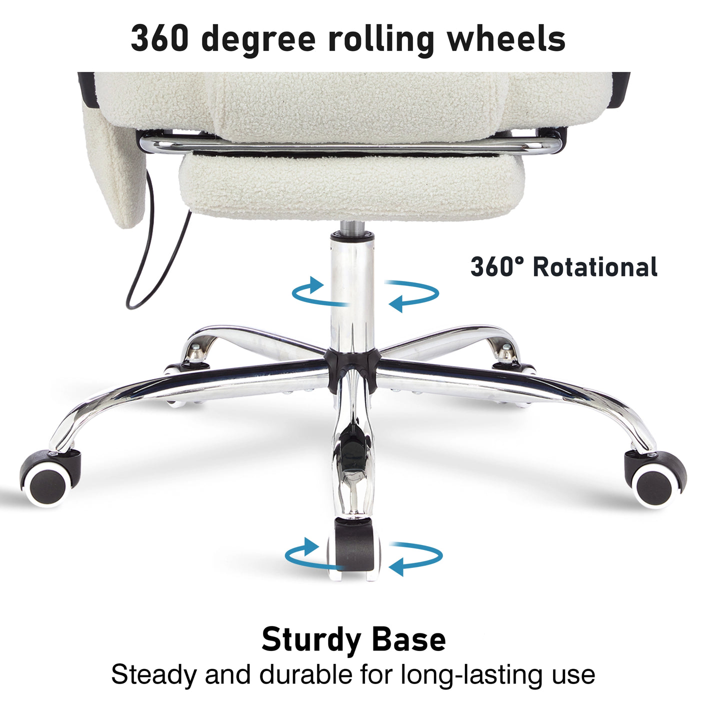 Ergonomic 8 Point Office Massage Chair | Recliner With Footrest