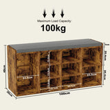 Shoe Storage Bench with Cushion - Shoe Rack Cabinet Hallway