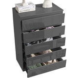 Blisswood High Gloss Dark Grey Chest of Drawers