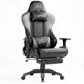 Gaming Chair with Footrest Wide Seat 3D Armrest 175° Recline