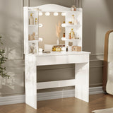 Dressing Table With Mirror & Led Lights - Makeup Vanity Desk