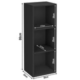 Bookcase Cube Storage Unit - Tall Narrow Bookshelf