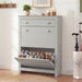 Shoe Cabinet With Drawer - 2 Door Slim Shoe Storage Unit