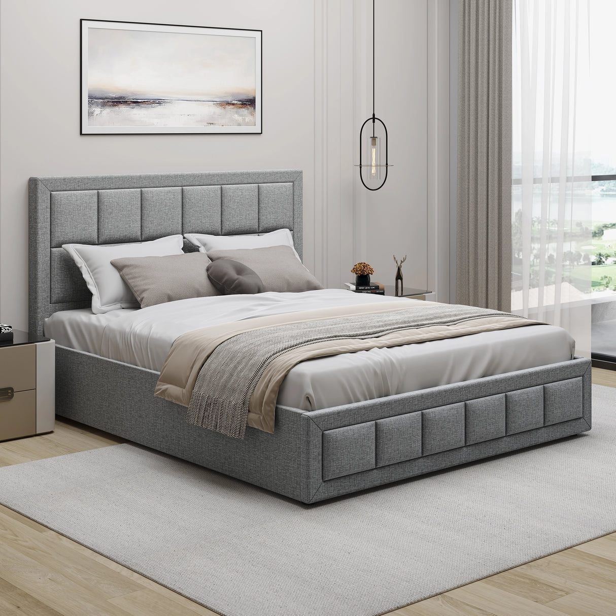 Blisswood Super King Size Ottoman Bed Frame With Storage