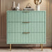 Flutrina Painted 3 Drawer Chest of Drawers with Metal Legs
