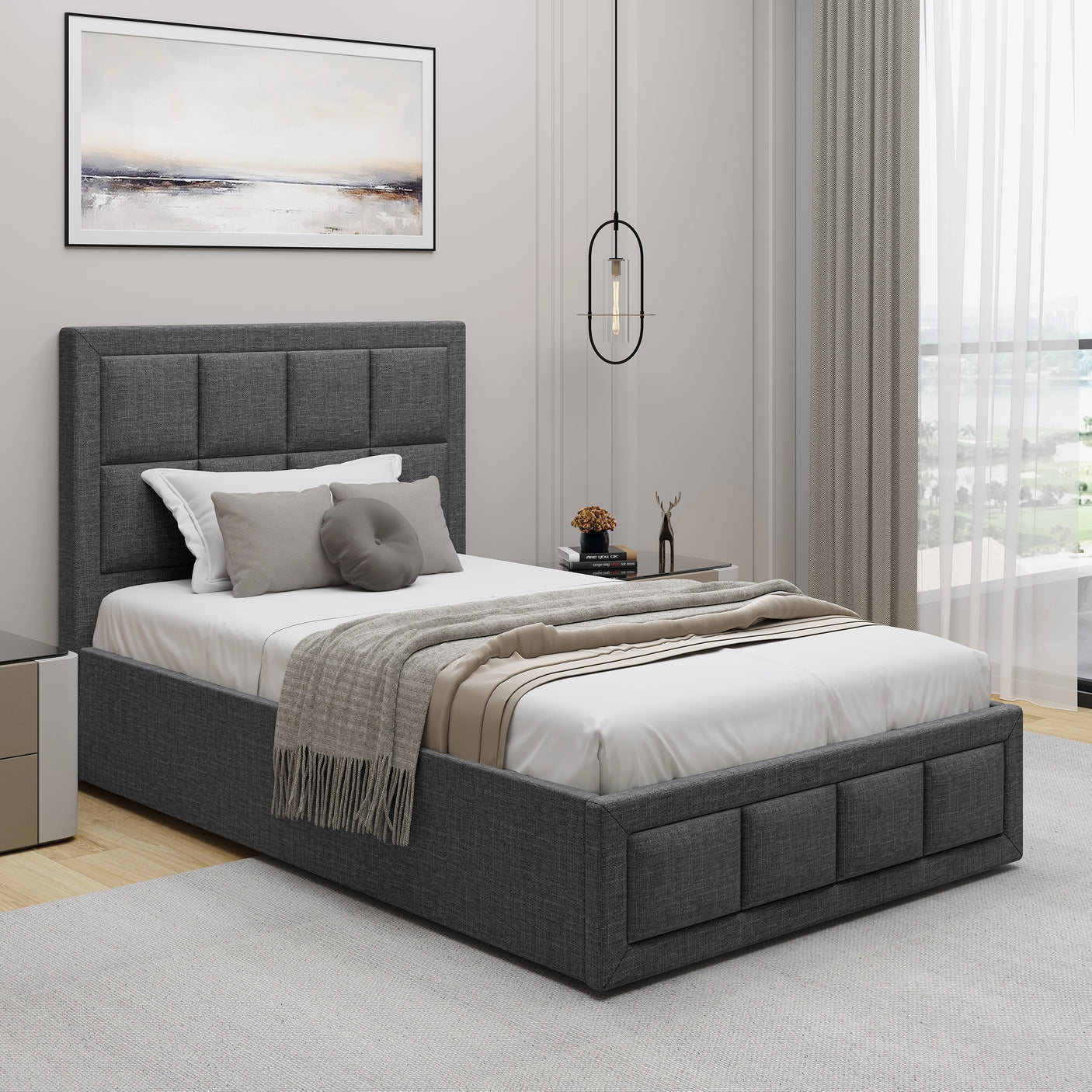 Blisswood Ottoman Bed Frame with Storage & Headboard