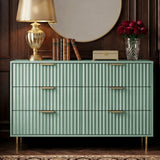 Flutrina Painted Wide Chest of 6 Drawers Bedroom Dresser