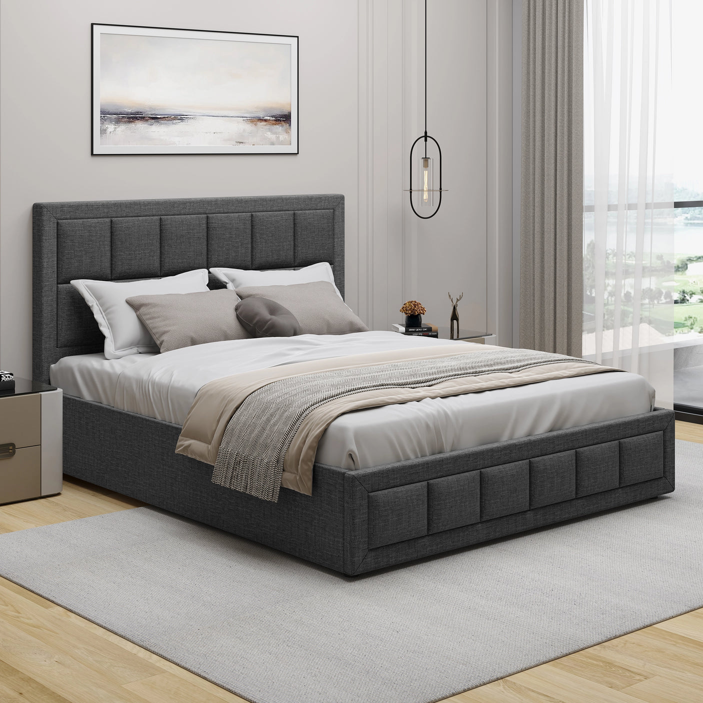 Blisswood King Size Ottoman Bed With Storage
