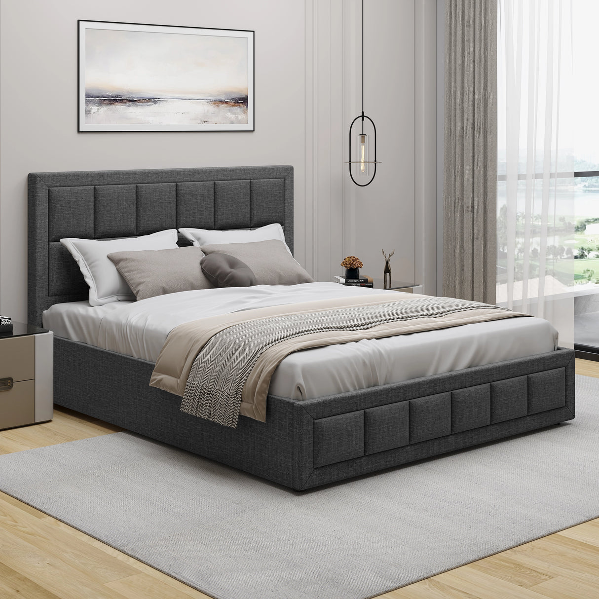 Blisswood Super King Size Ottoman Bed Frame With Storage