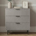 Flutrina Painted 3 Drawer Chest of Drawers with Metal Legs