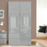 2 door grey wardrobe compact and stylish storage solution for small bedrooms