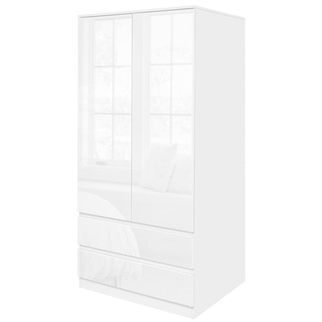 2 Door Wardrobe with Shelves and Drawers – Stylish storage solution with ample space.