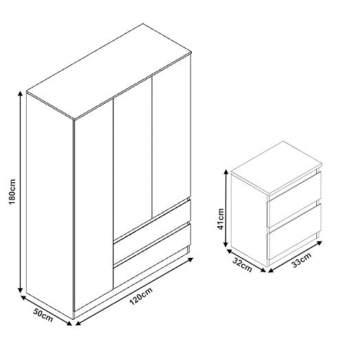 2 piece bedroom furniture set large wardrobe modern design for a stylish room