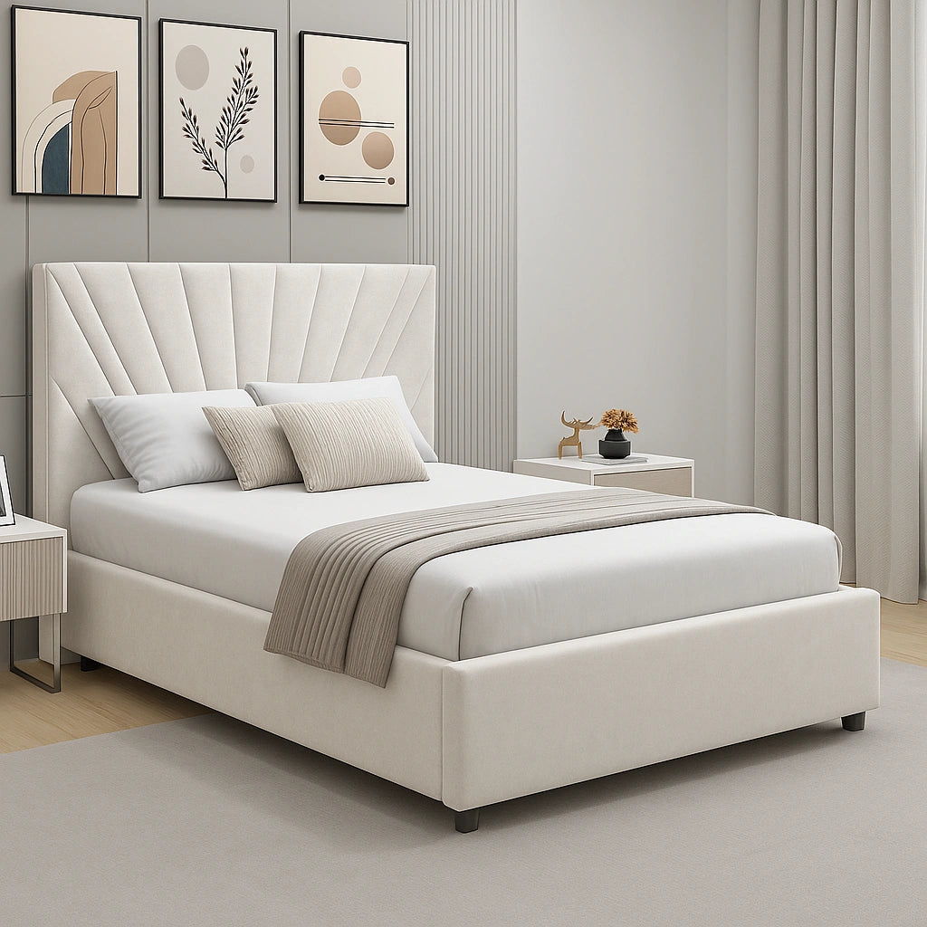 Sunrise Ottoman Storage Bed - Velvet Ottoman Bed Frame