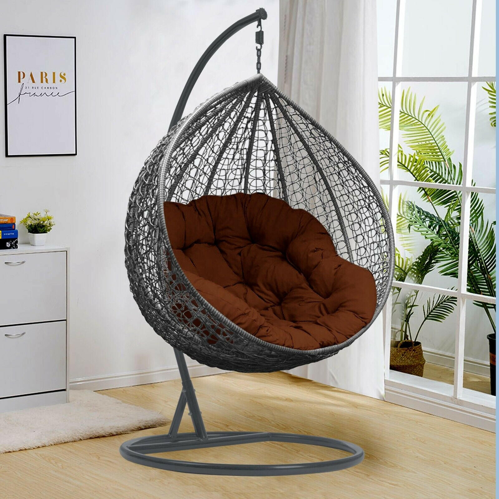 grey egg chair