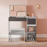 Dressing Table with Mirror and Storage - Makeup Vanity Desk for Girls