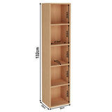 Bookcase Cube Storage Unit - Tall Narrow Bookshelf
