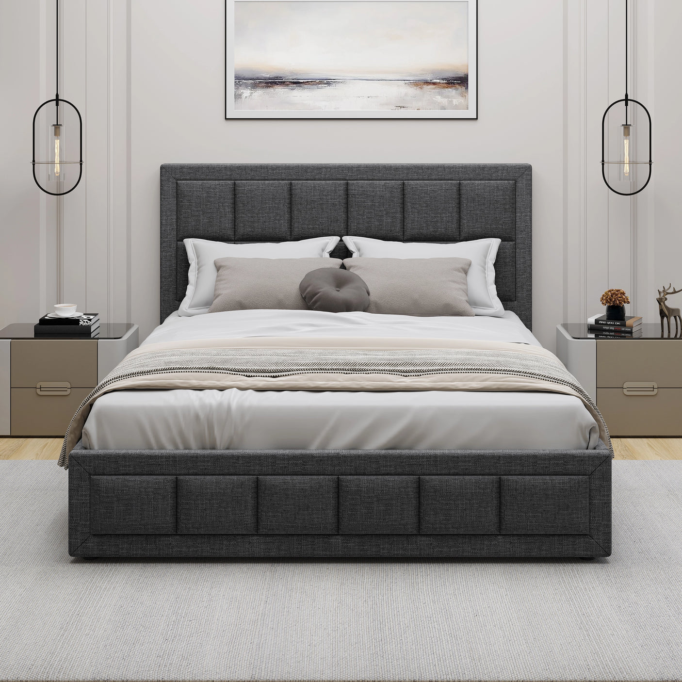 Blisswood King Size Ottoman Bed With Storage