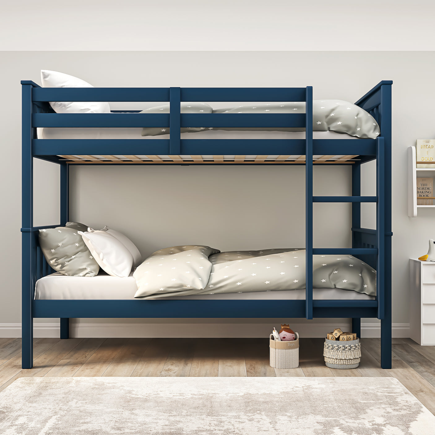 Double Bunk Bed Frame - Detachable Bunk Bed for Kids