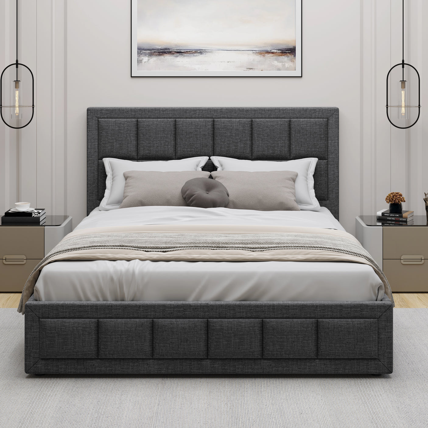 Ottoman Bed Frame - Double to Super King Size Storage Beds