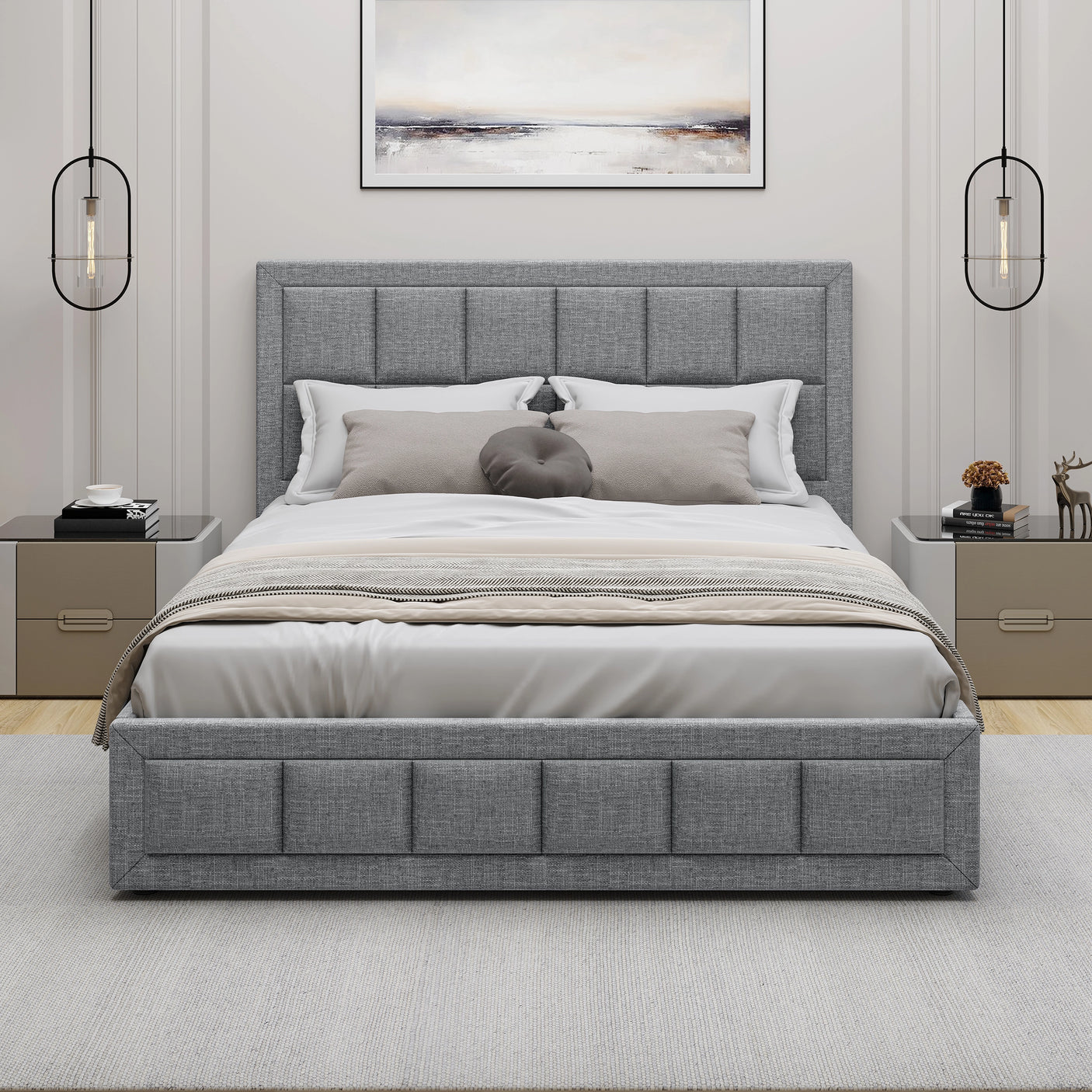 Blisswood King Size Ottoman Bed With Storage