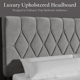 Chesterfield Velvet Upholstered Bed Frame With Adjustable Headboard