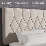 Chesterfield Velvet Upholstered Bed Frame With Adjustable Headboard