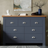 7 Drawer Wide Chest of Drawers - Large Bedroom Dresser