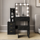 Dressing Table with Mirror and Lights, Drawers - Vanity Makeup Table
