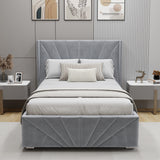 Velvet Ottoman Storage Bed - Sunrise Ottoman Bed Frame