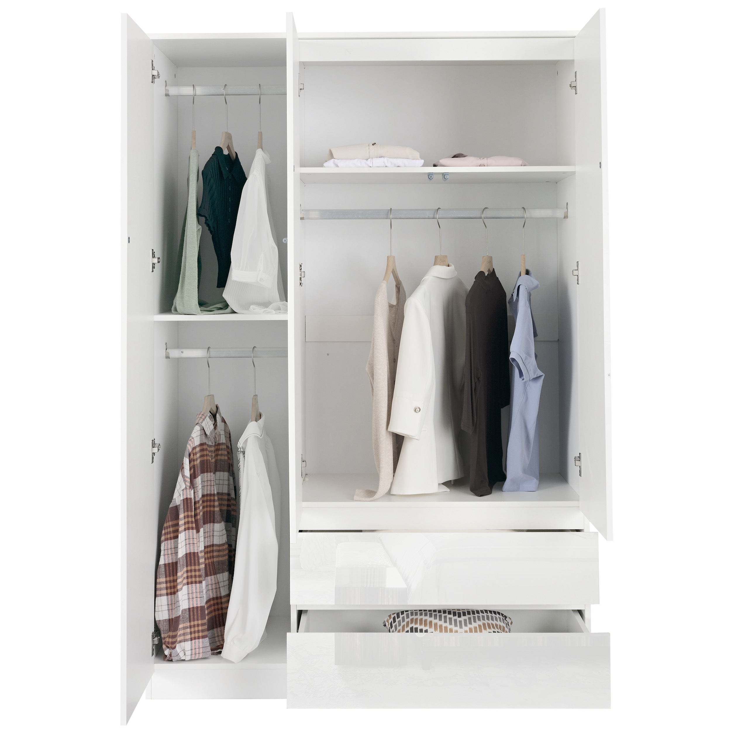 Stylish 3-door corner wardrobe with spacious storage, sleek design, and durable build.