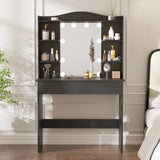 Dressing Table With Mirror & Led Lights - Makeup Vanity Desk