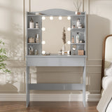 Dressing Table With Mirror & Led Lights - Makeup Vanity Desk