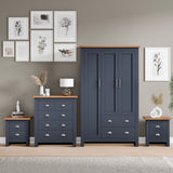 Shaker 3 Wardrobe with 4 Drawer Chest - Bedroom Furniture Set