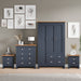 Shaker 3 Wardrobe with 4 Drawer Chest - Bedroom Furniture Set