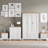 Shaker 3 Wardrobe with 4 Drawer Chest - Bedroom Furniture Set