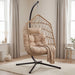 Foldable Hanging Egg Chair With Stand & Cushion